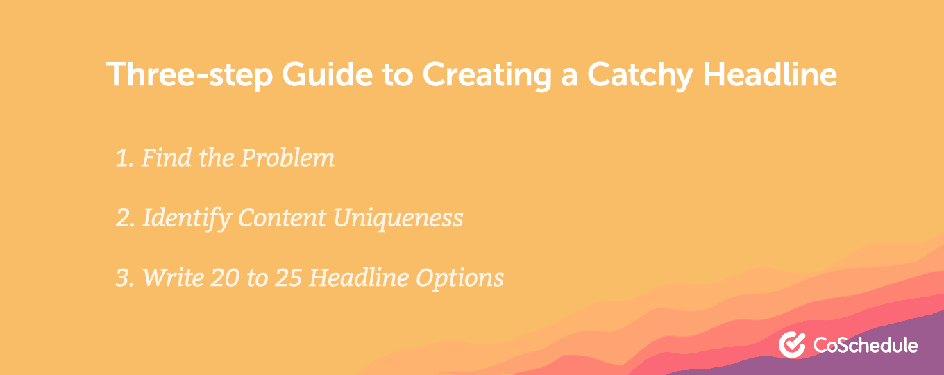 Three step guide to creating a catchy headline