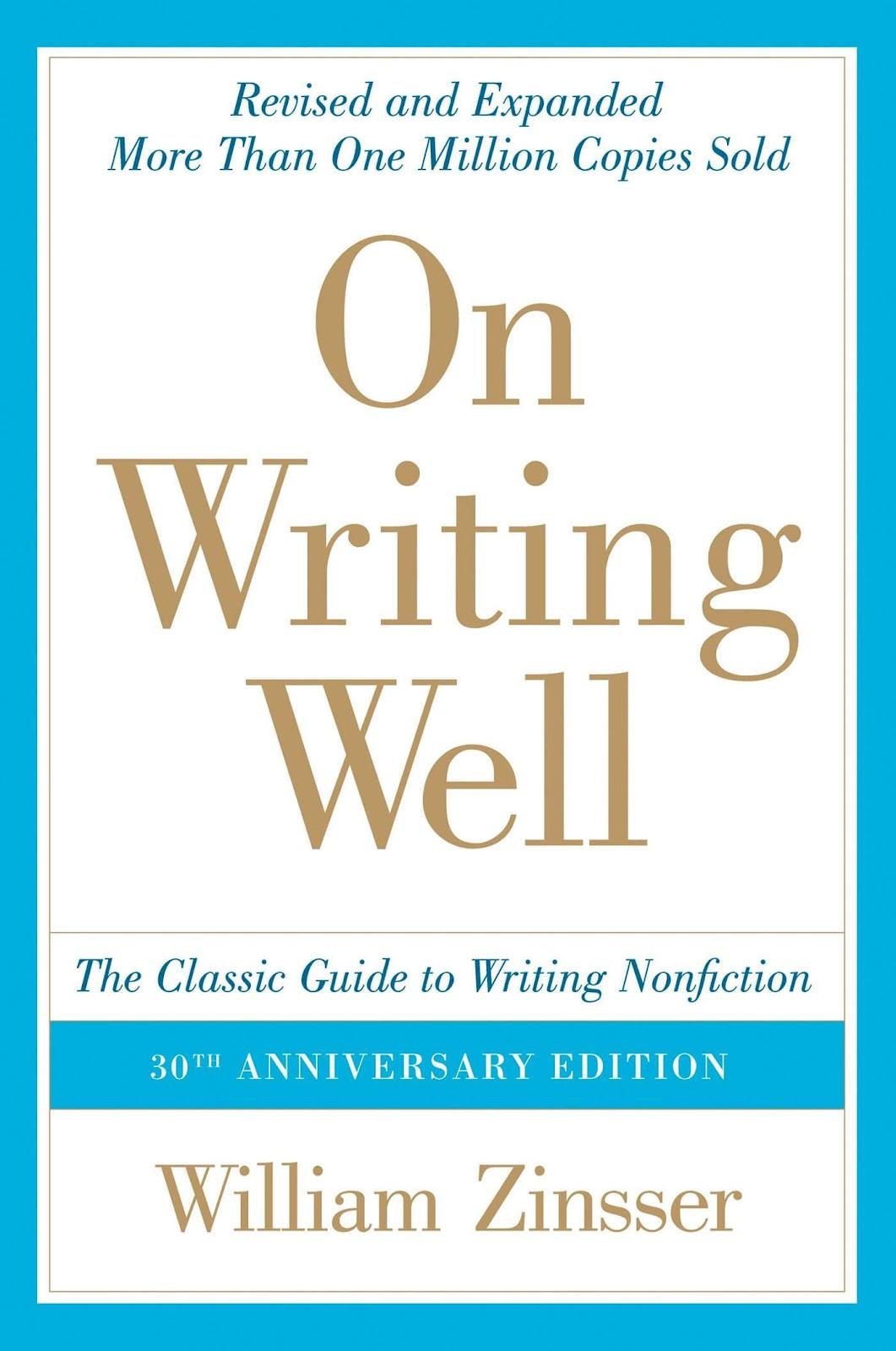 Book cover for William Zinsser's "On Writing Well"