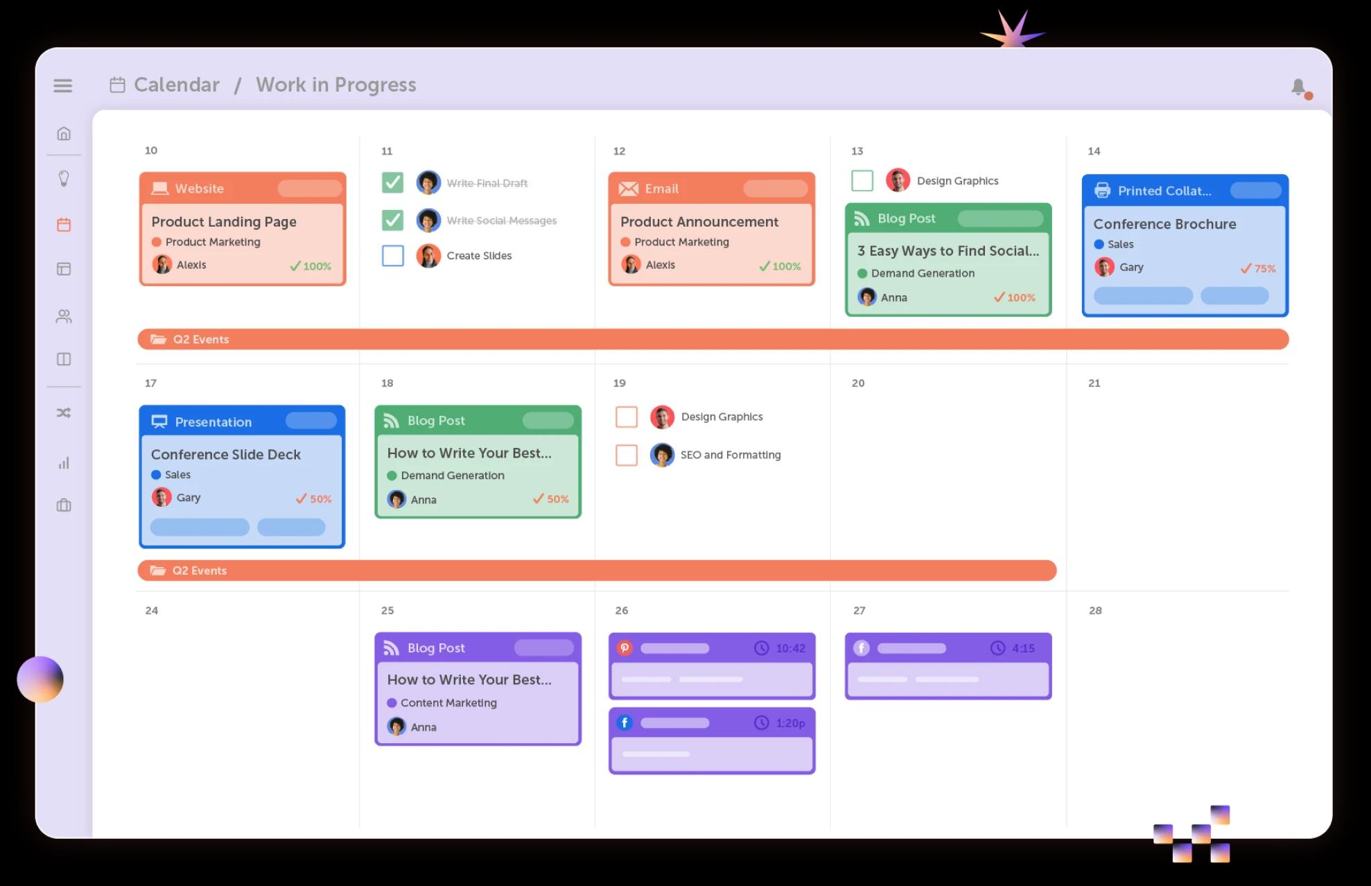 Marketing Suite Calendar