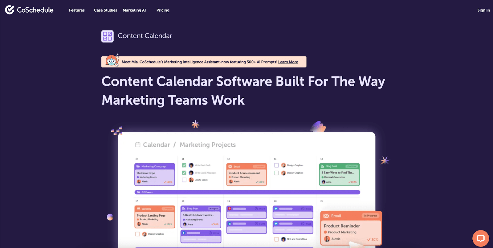 CoSchedule’s Content Calendar