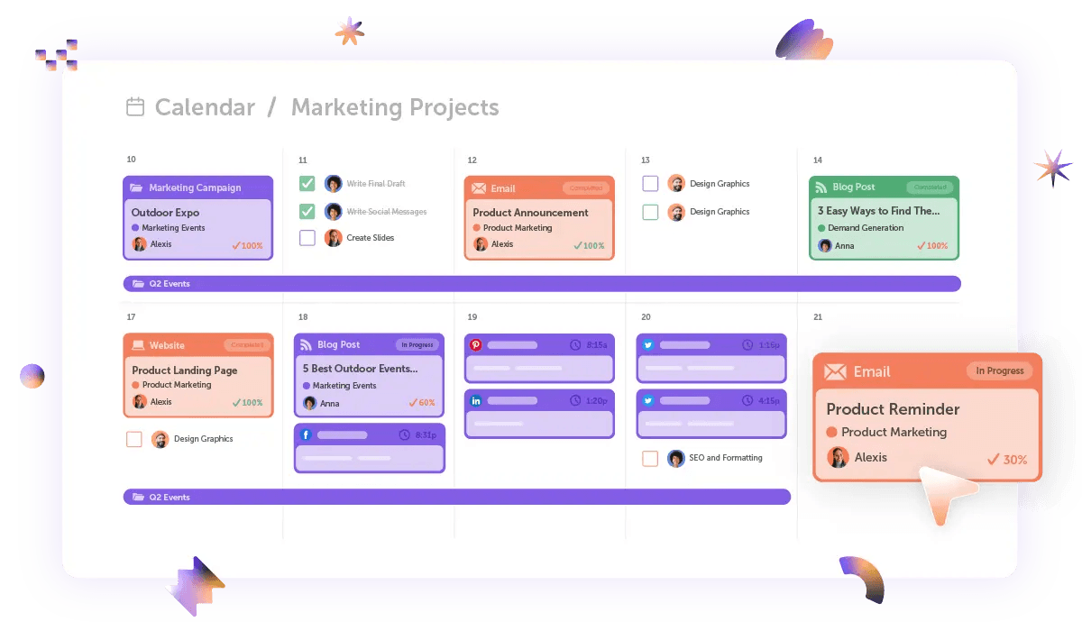 CoSchedule's all-in-one AI marketing calendar for content creators