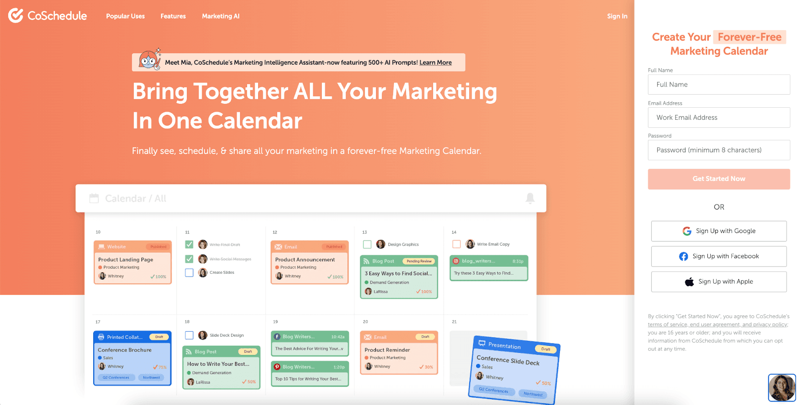 CoSchedule’s Marketing Calendar