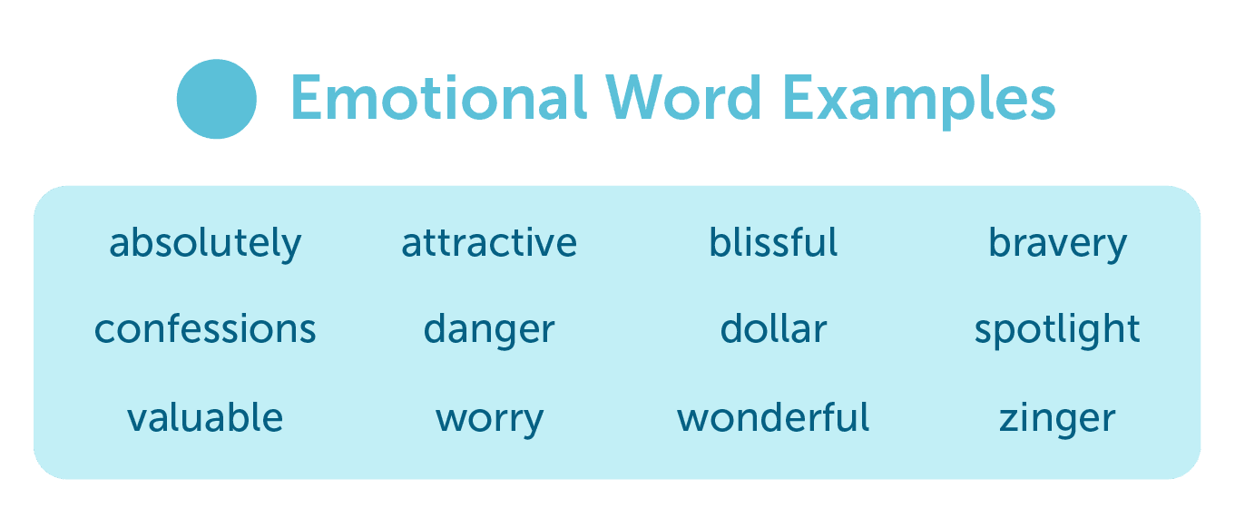 Emotional word examples