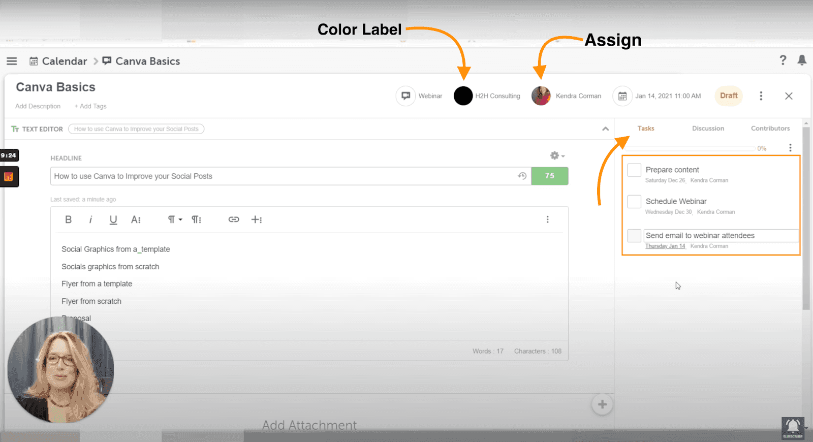 H2H uses CoSchedule to organize their workload