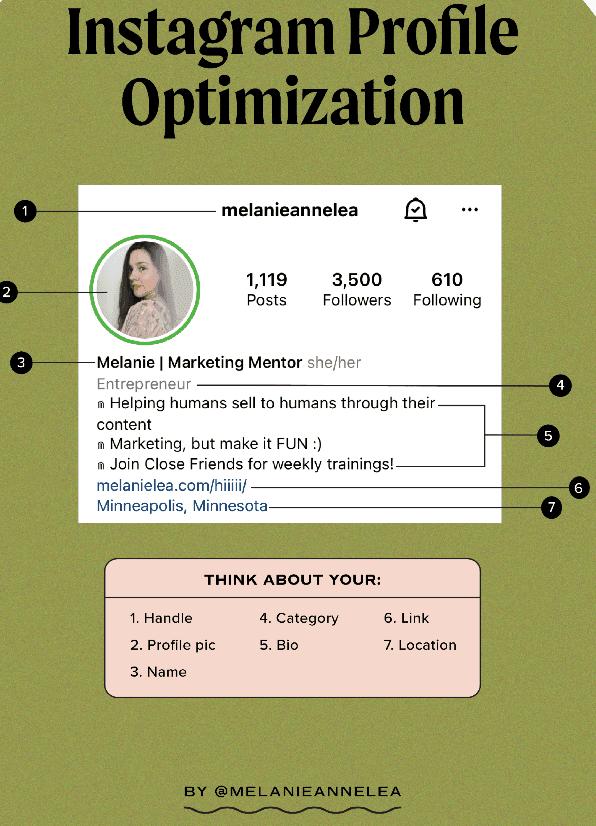 Things to think about on your Instagram profile