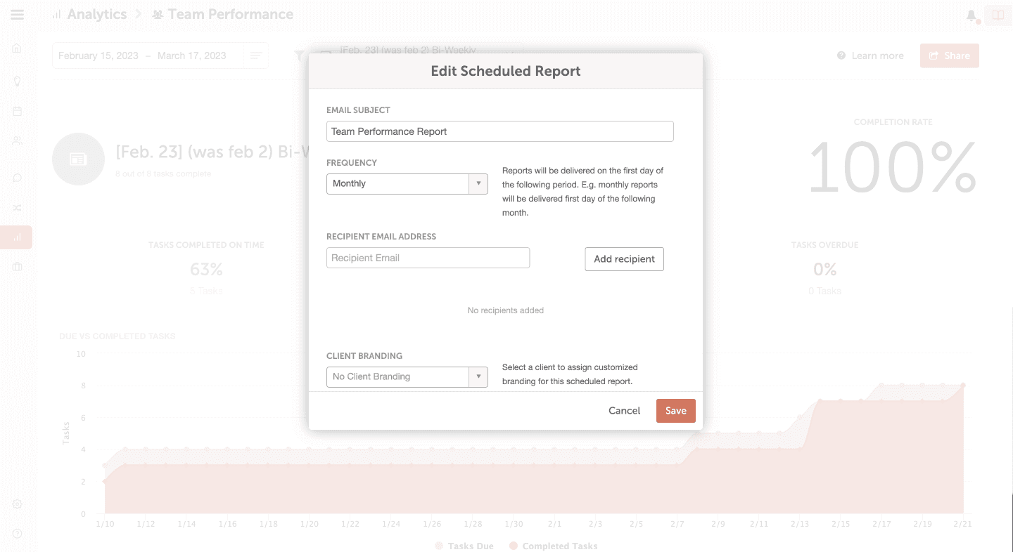 Shown how to schedule an export.