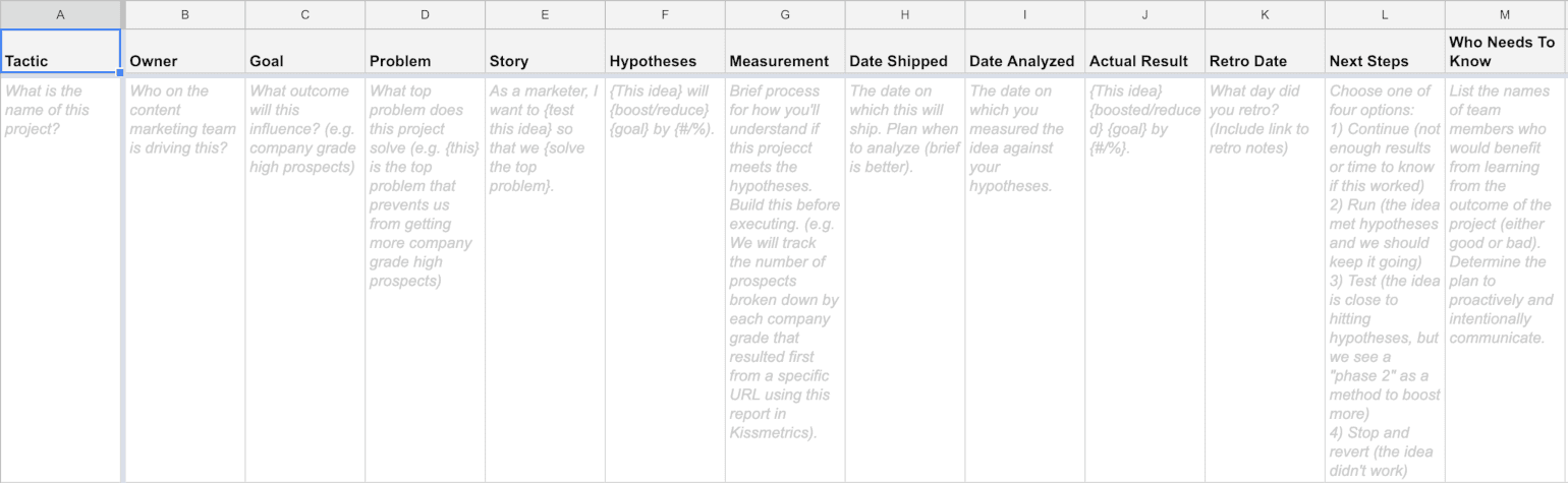 Project Backlog