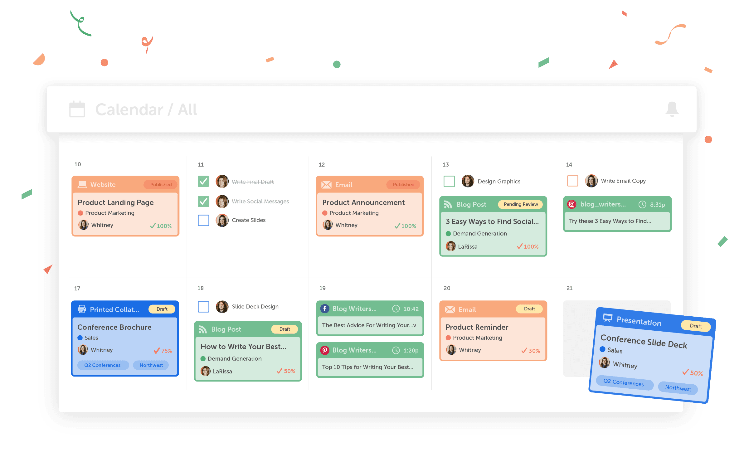 Coschedule Marketing Calendar