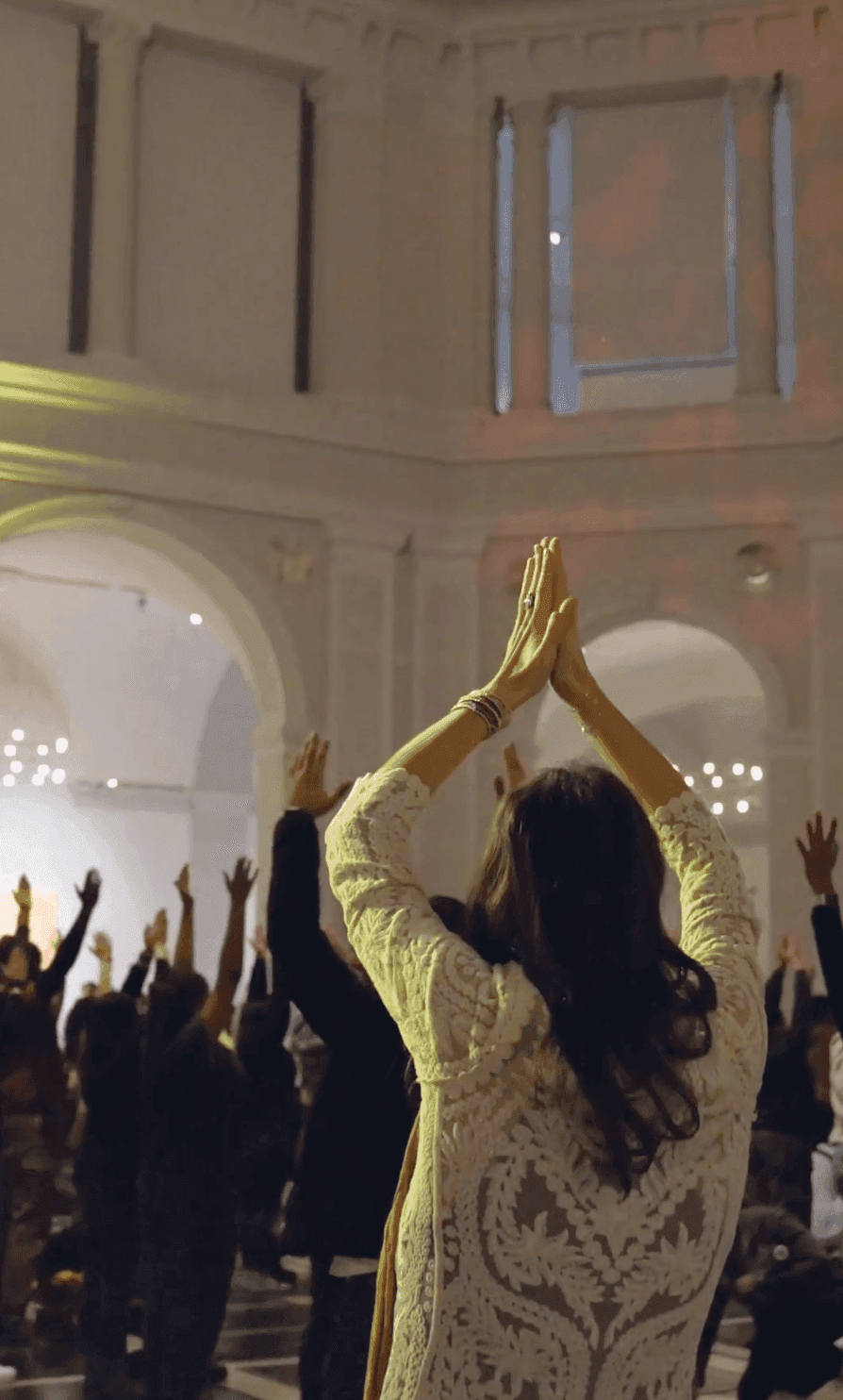 People doing yoga at a Lululemon event