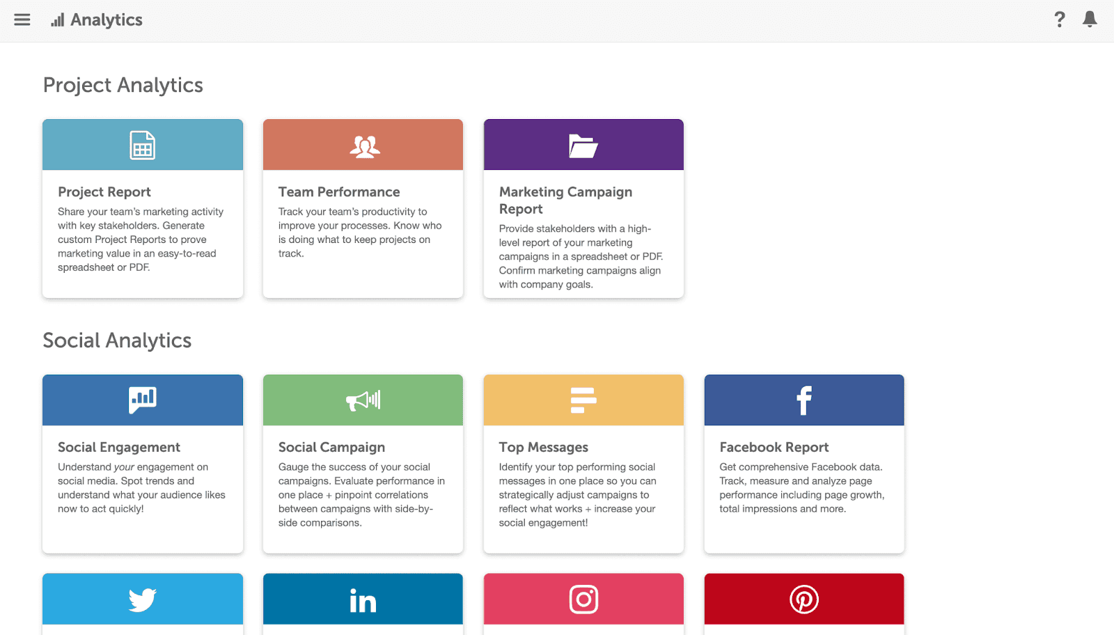 CoSchedule project analytics