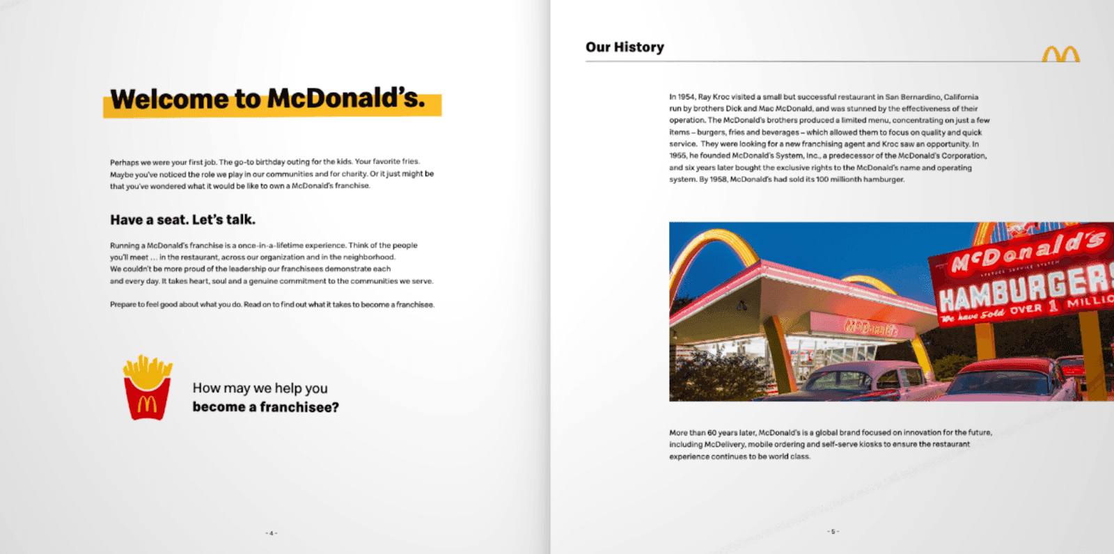 McDonald's brochure