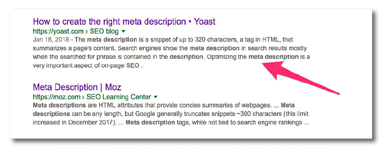 An example of a meta description.