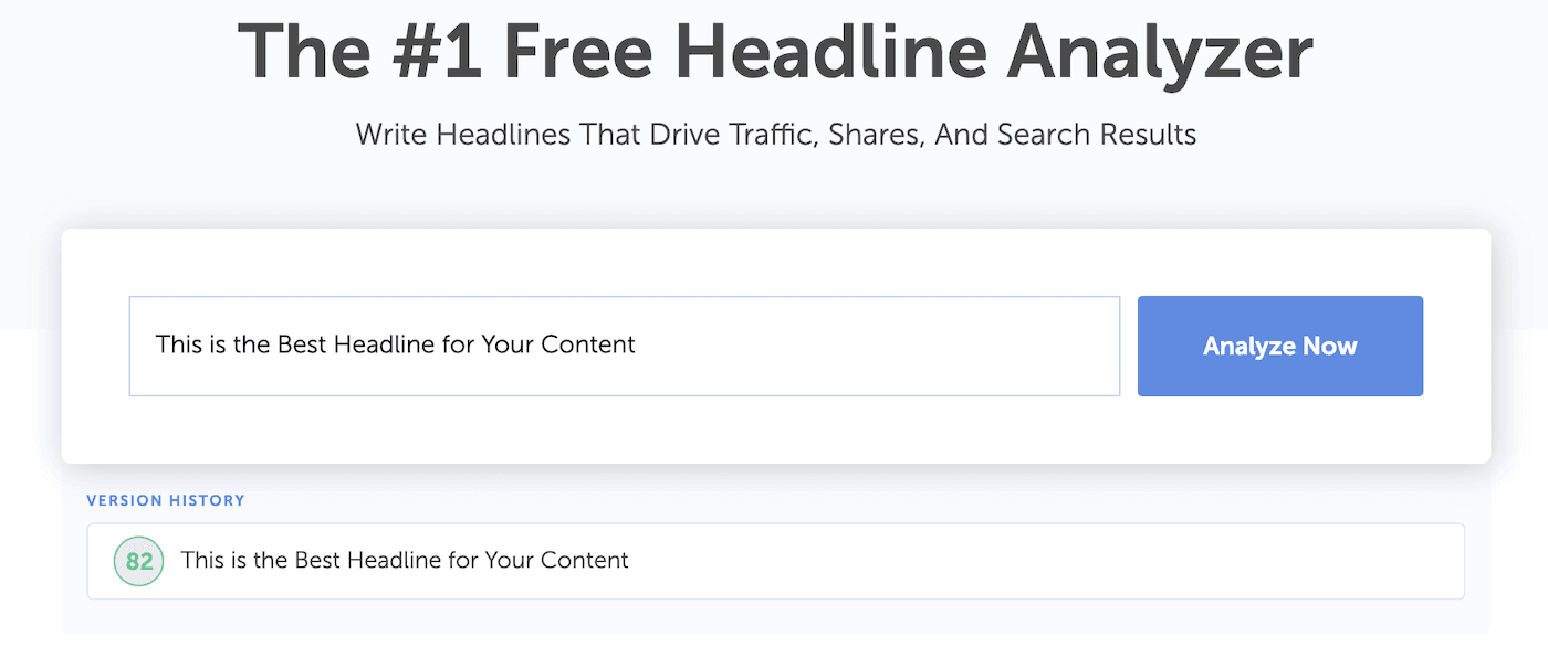 Headline Analyzer textbox