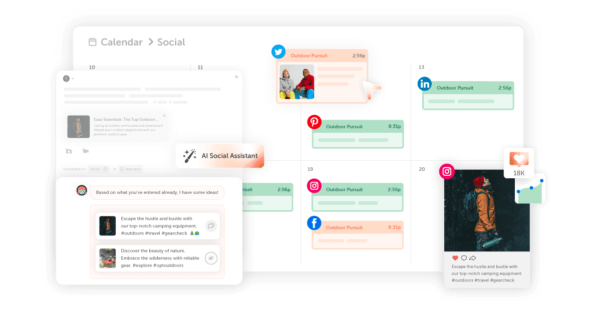 CoSchedule's calendar - A Sprout Social Alternative