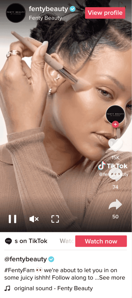 Fenty Beauty educational TikTok