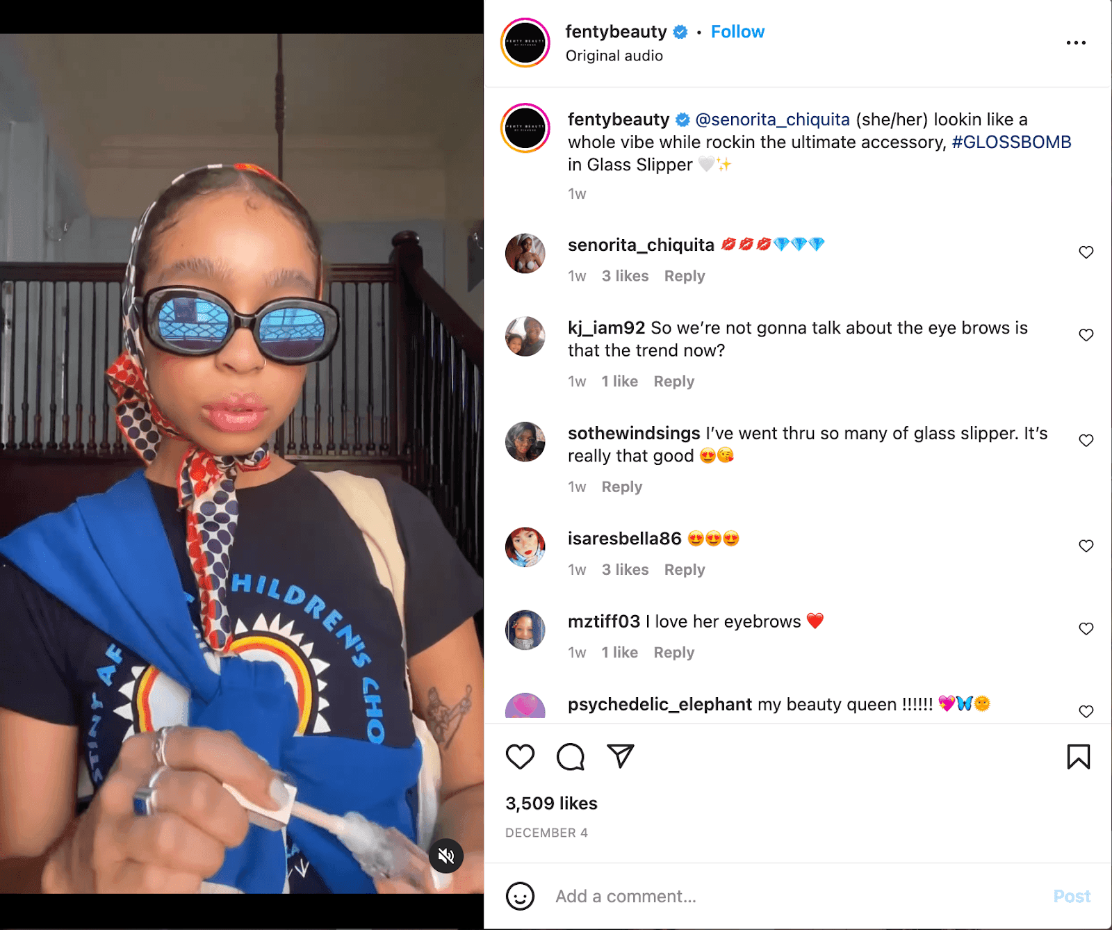 Fenty Beauty user generated instagram post 