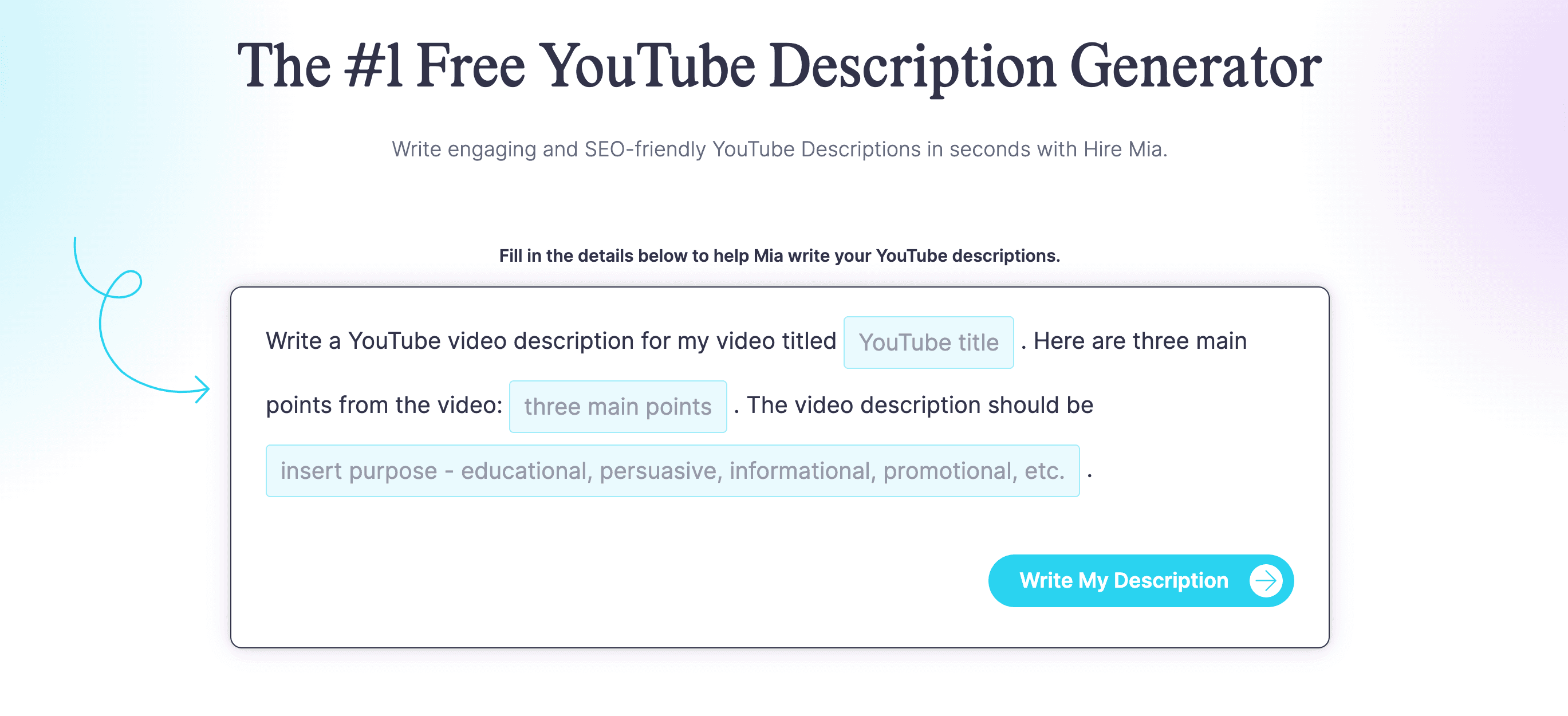 Coschedule YouTube Description Generator